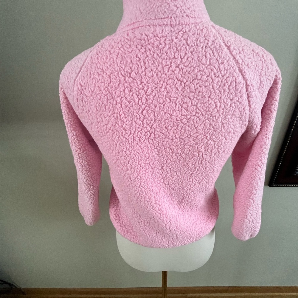 LILLY PULITZER Pink Sherpa Half Zip Pullover Fleece Sweatshirt Size 8/10 - Picture 5 of 8